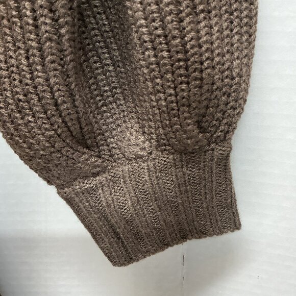 XS DRESS Ribbed Turtleneck Sweater Dress Belle by Kim Gravel-BROWN $54 - Picture 10 of 15
